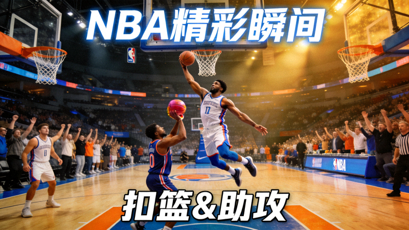 NBA比赛精彩扣篮与助攻视频封面